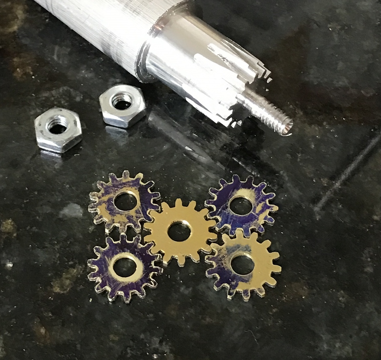 The completed planetary gears